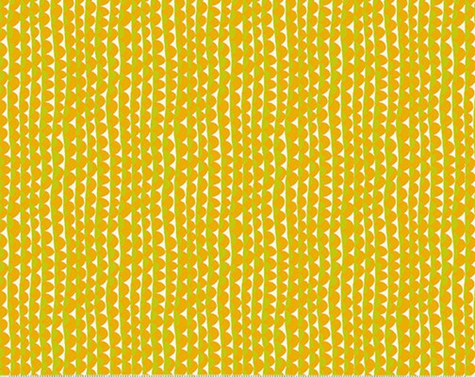 Atlantis by Sally Kelly for Windham Fabrics - Fat Quarter of 53343-7 Ripple in Mustard