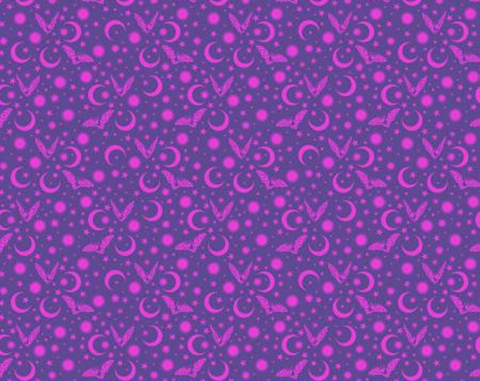 Fat Quarter Batty in Clair  - Tula Pink's De La Luna Fabric for Free Spirit Fabrics