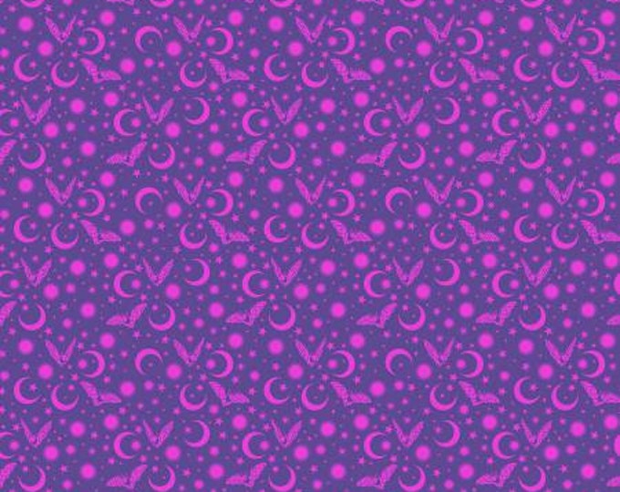 Fat Quarter Batty in Clair  - Tula Pink's De La Luna Fabric for Free Spirit Fabrics