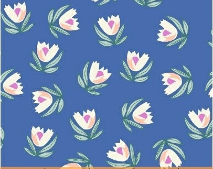 Penelope by Annabel Wrigley for Windham Fabrics - Tulips in Blue