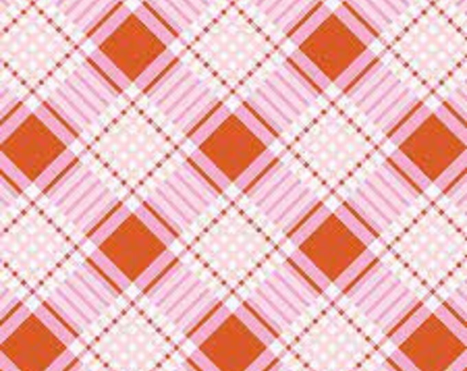 Strawberry and Friends by Kimberly Kight for Ruby Star Society -- Fat Quarter of Plaid in Pecan