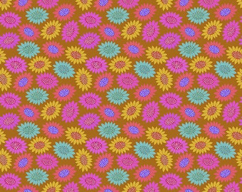 Bright Eyes by Anna Maria Horner Fabrics for Free Spirit Fabrics - Fat quarter of Picky in Gold