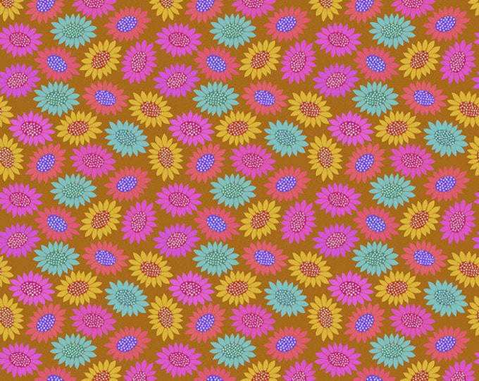Bright Eyes by Anna Maria Horner Fabrics for Free Spirit Fabrics - Fat quarter of Picky in Gold