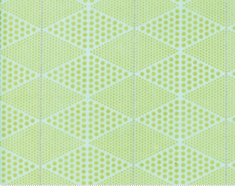 Day in Paris. -- Metallic DIamonds in Chartreuse (1684 15M) by Zen Chic for Moda -- Fat Quarter