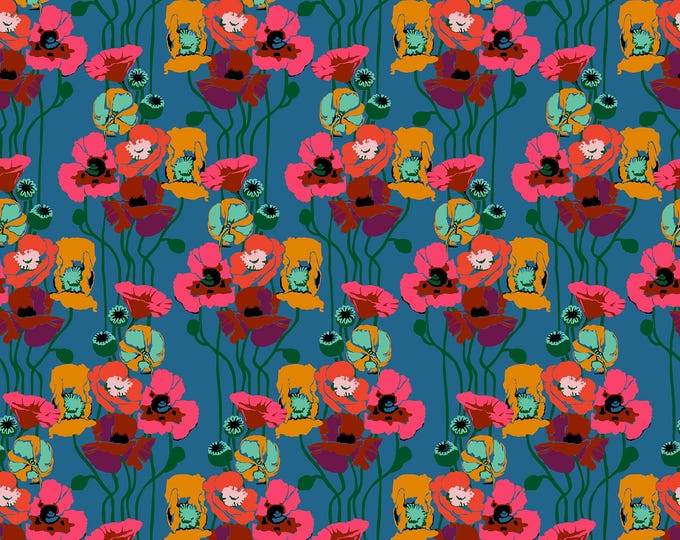 Overdressed by Anna Maria Parry -- Fat Quarter of AMT151- 47L Pouring Poppies in Paint