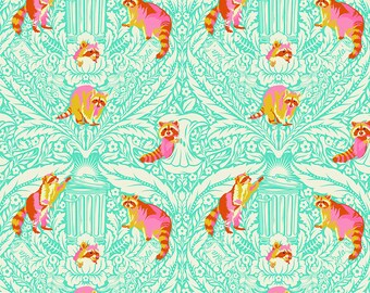 Fat Quarter  - Tula Pink's Tiny Beasts Fabric for Free Spirit Fabrics -- One Man's Trash in Glow