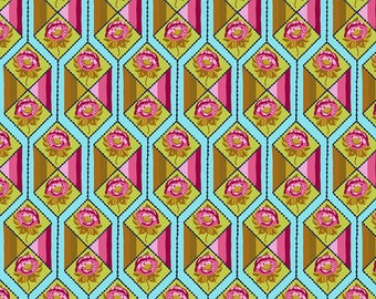 Bright Eyes by Anna Maria Horner Fabrics for Free Spirit Fabrics - Fat quarter of In Facets in Aqua