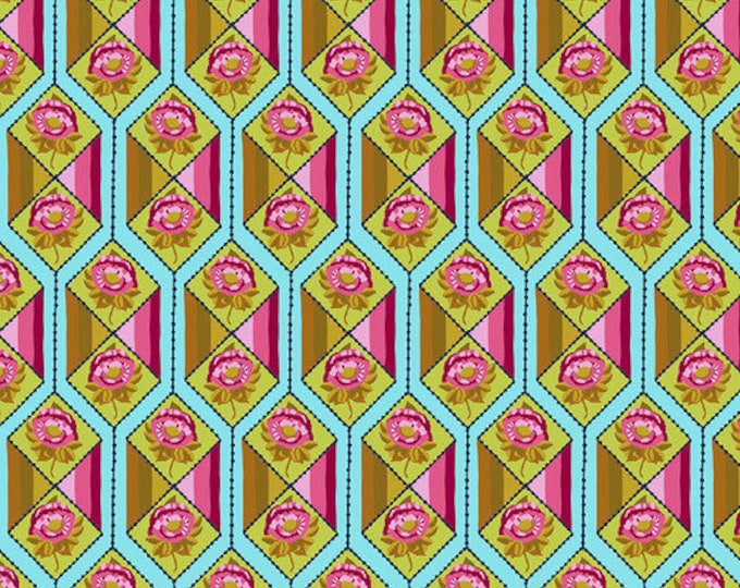 Bright Eyes by Anna Maria Horner Fabrics for Free Spirit Fabrics - Fat quarter of In Facets in Aqua