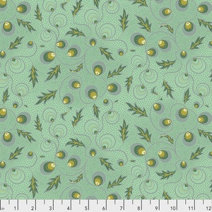 New Vintage by Kathy Doughty for Free Spirit Fabrics - Fat quarter of Passion Vine in Carribean