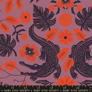 Florida Volume 2 by Ruby Star Society -- 25cm cut of Gator Canvas in Lupine