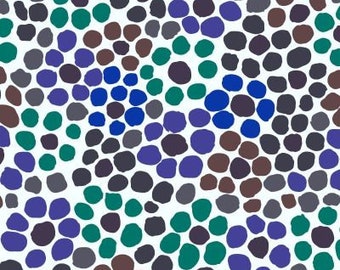 Kaffe Fassett Collective February 2022 -- Fat Quarter of Brandon Mably Flower Dot in Contrast