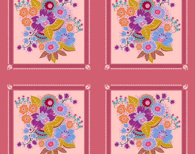 Allegory by Anna Maria Parry -- Fat Quarter of AMT144-23L Square Dance in Glow