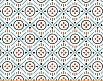 Uppercase Volume 2 by Janine Vangool for Windham Fabrics - Button in Turquoise - Fat Quarter