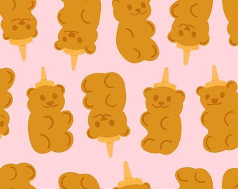 Egg and Friends-- (RS3092 12) Honey Bears in Candy Pink by Kimberly Kight