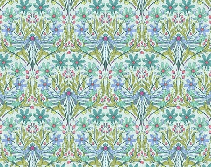 Fat Quarter of Dragon Your Feet in Dawn - Tula Pink's Moon Garden for Free Spirit Fabrics