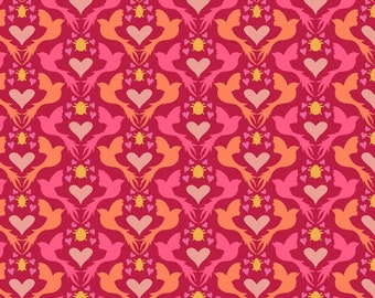 Eden by Sally Kelly for Windham Fabrics - Fat Quarter of 52808-8 Dovelove in Red