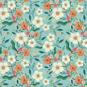 Hedgerow by Bee Brown for Dashwood Studio - Vintage Blue - Fat Quarter