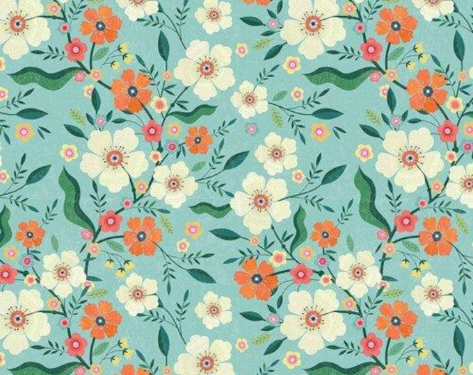 Hedgerow by Bee Brown for Dashwood Studio - Vintage Blue - Fat Quarter