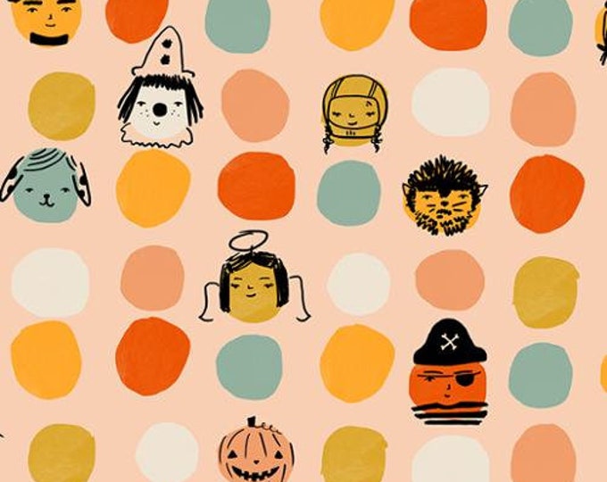 Spooky Darlings by Ruby Star Society -- Fat Quarter of Dress Up in Creamsicle (RS5071 12)