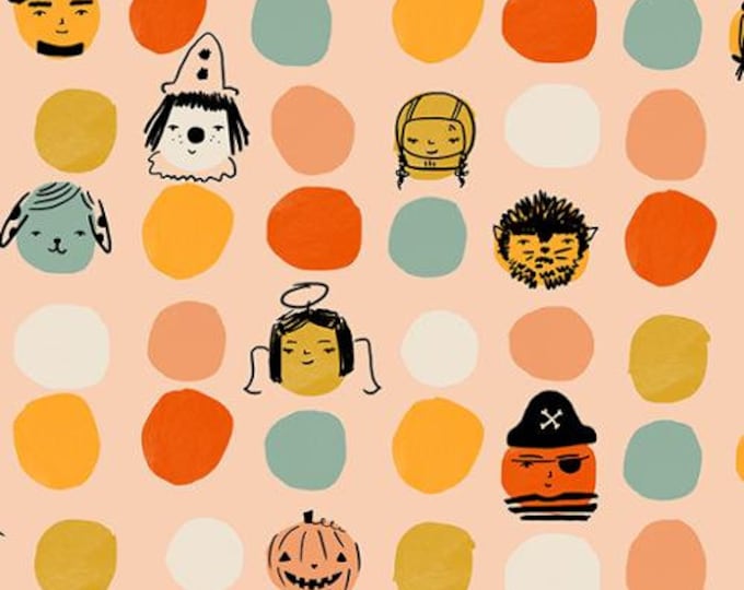 Spooky Darlings by Ruby Star Society -- Fat Quarter of Dress Up in Creamsicle (RS5071 12)