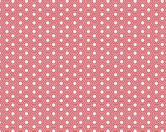 Fat Quarter Hexy in Flamingo - Tula Pink's True Colors for Free Spirit Fabrics