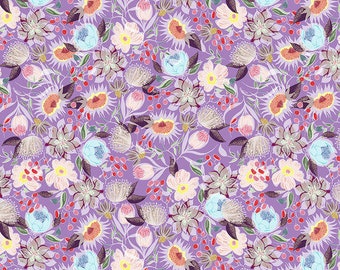 Shannon Newlin Vibrant Blooms -- Fat Quarter of In the Meadow in Lavender