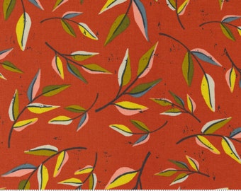 Songbook--  Leaf Dream Floral Branch in Sweet Marmalade  (45523 21) by Fancy that Design House for Moda -- Fat Quarter