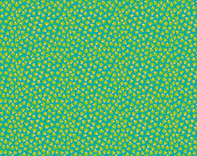 Magi Country by Odile Bailloeul for Free Spirit Fabrics - Fat quarter of Bells in Turquoise