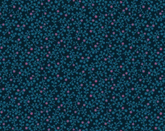 Botanica by Makower for Andover Fabrics - Mini Berry in Blue - Fat Quarter