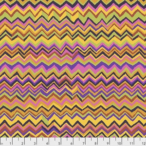 Kaffe Fassett Collective Fall 2018 -- Fat Quarter of Brandon Mably Zig Zag in Gold