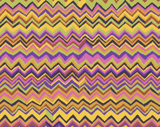 Kaffe Fassett Collective Fall 2018 -- Fat Quarter of Brandon Mably Zig Zag in Gold