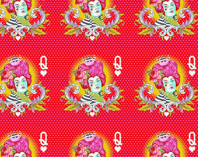 Fat Quarter of The Red Queen in Wonder - Tula Pink's Curiouser and Curiouser for Free Spirit Fabrics