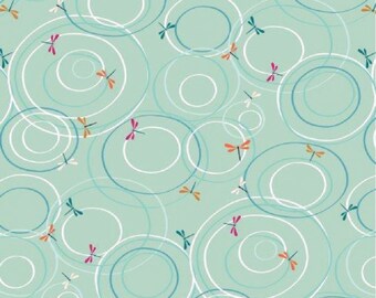 Rivelin Valley by Bethan Janine for Dashwood Studio - Fat Quarter of Dragonflies on Turquoise