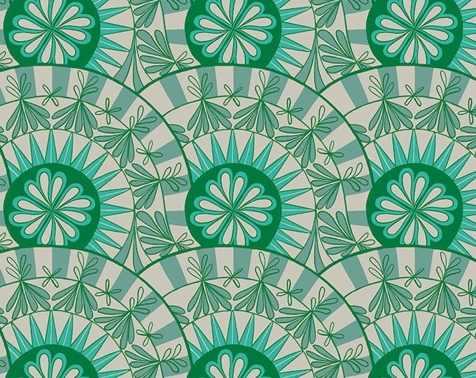 Camellia by Melody Miller -- Fat Quarter of Hibiscus in Watercress (RS0031 15)