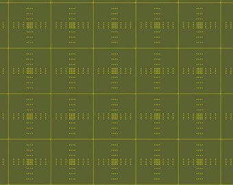 Entwine by Guicy Guice for Andover Fabrics - Fat Quarter of Plaid in Olive