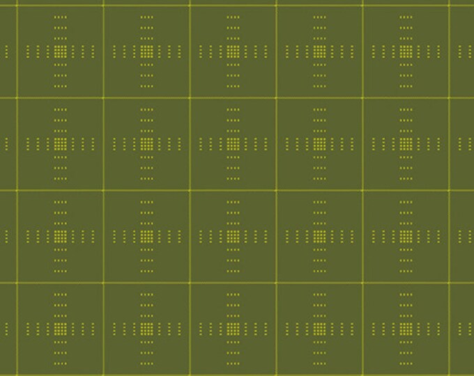 Entwine by Guicy Guice for Andover Fabrics - Fat Quarter of Plaid in Olive