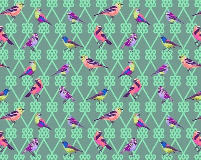 Fat Quarter of In a Finch in Dusk - Tula Pink's Moon Garden for Free Spirit Fabrics