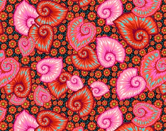 Tropicalism by Odile Bailloeul for Free Spirit Fabrics - Fat quarter of Small Begonia in Rouge