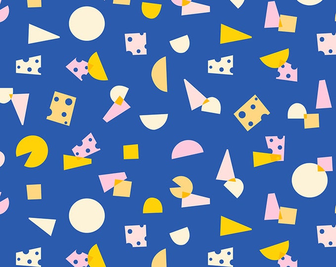 Food Group Say Cheese in Blue Ribbon (RS5039 16) by Ruby Star Society -- Fat Quarter