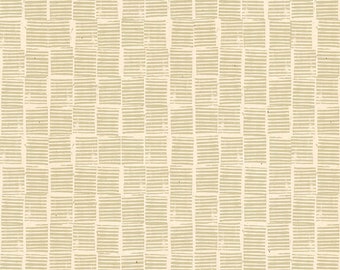 Heirloom Stripe Stamp in Khaki (RS4029 11) by Alexia Marcelle Abegg for Ruby Star Society -- Fat Quarter
