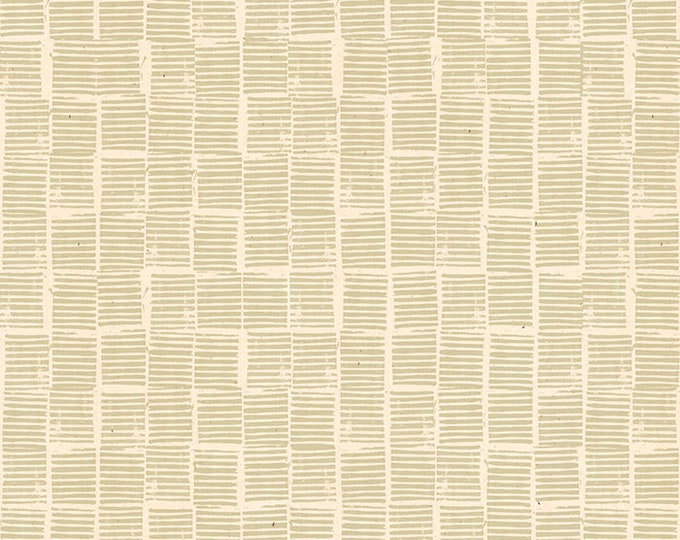 Heirloom Stripe Stamp in Khaki (RS4029 11) by Alexia Marcelle Abegg for Ruby Star Society -- Fat Quarter