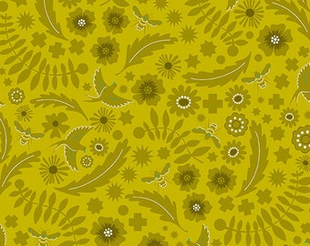 Sun Print 2022 -- Anniversary Collection by Alison Glass -- A 8483-Y1 Meadow in Chartreuse