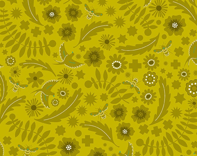 Sun Print 2022 -- Anniversary Collection by Alison Glass -- A 8483-Y1 Meadow in Chartreuse