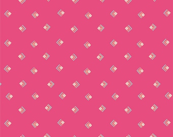 Open Heart by Maureen Cracknell for Art Gallery Studio-  Fat Quarter of Everlasting Tokens Pink