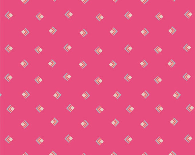 Open Heart by Maureen Cracknell for Art Gallery Studio-  Fat Quarter of Everlasting Tokens Pink