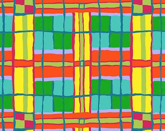 Kaffe Fassett Collective August 2022 -- Fat Quarter of Kaffe Fassett Checkmate in Yellow