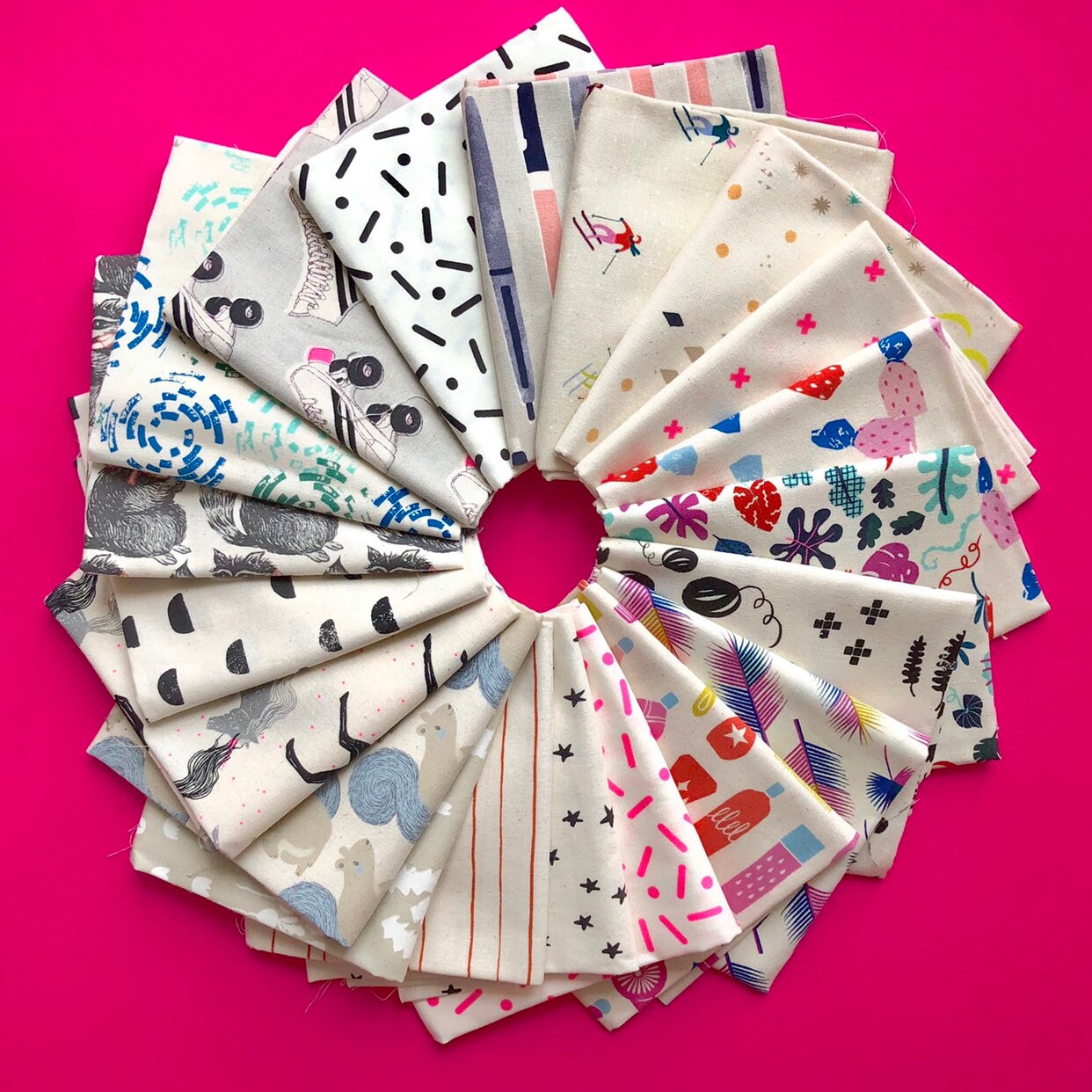 Cotton and Steel bundle of 20 light fabrics as shown in photo