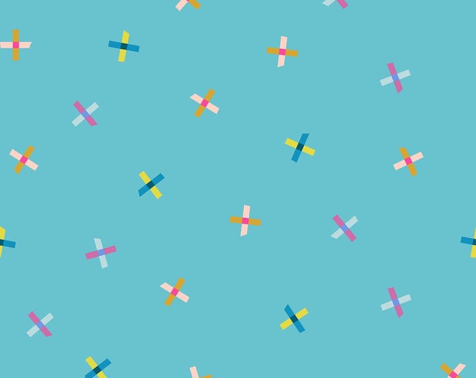 Washi Plus -- (RS1103 15) Plus Points in Turquoise by Rashida Coleman Hale for Ruby Star Society