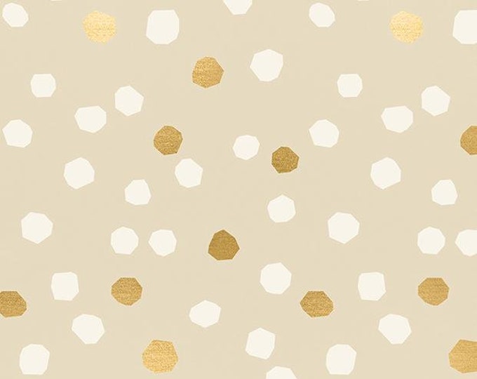 First Light Chunky Dots in Sandbox Metallic (RS048-11M) by Ruby Star Society for Moda -- Fat Quarter