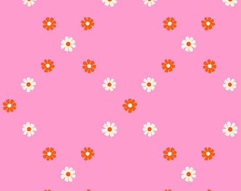 Best Day Ever -- (RS0107 14)  Diamond Flowers in Flamingo by Melody Miller for Ruby Star Society